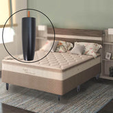 2 Pés de Cama 12cm Colchão Box Baú Casal ou Solteiro Pretos